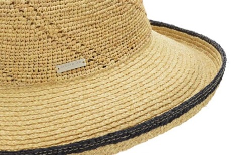Dámský letní slaměný klobouk s širší krempou Seeberger - Crochet Big Brim