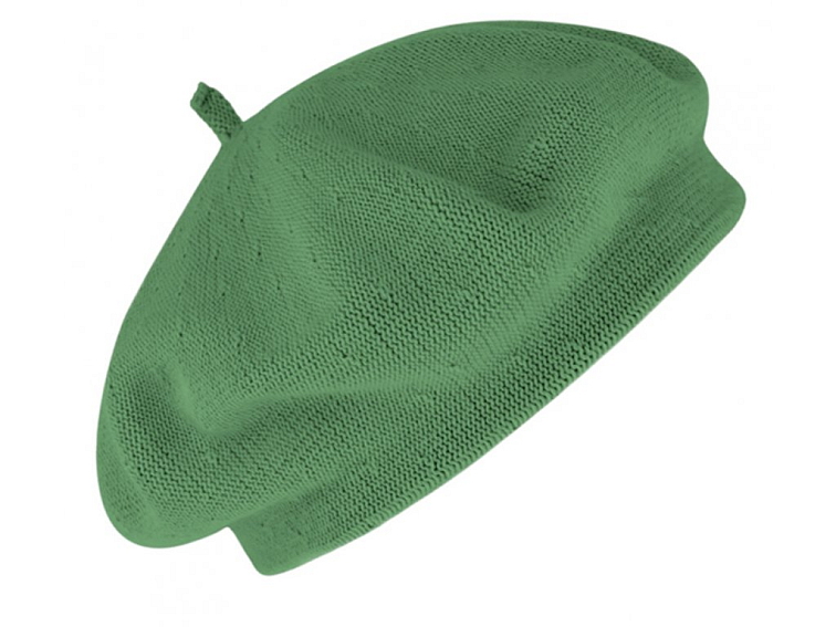 Bavlněný letní baret dámský - Flora - Zelená