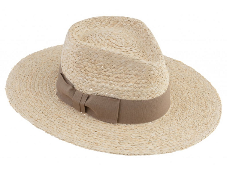 Dámský letní Natur Fedora klobouk - 100% slaměný klobouk od Fiebig