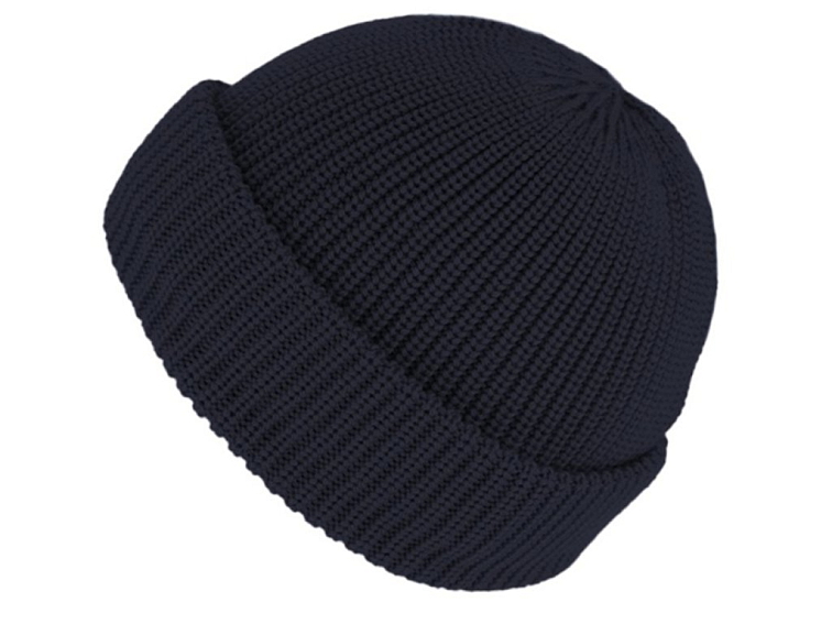Modrá unisex čepice Fiebig - 100 % vlna Merino - docker