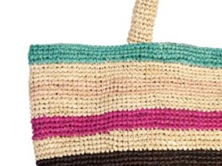 Letní nemačkavá slaměná taška - Multicolor