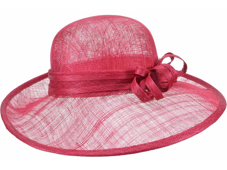 Cloche slavnostní klobouk s ozdobou - ze sisálové slámy