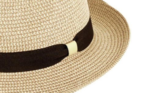 Letní béžový fedora klobouk od Fiebig - Traveller Toyo