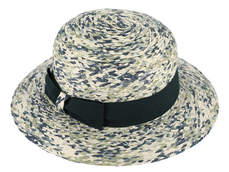 Dámský letní zelený klobouček z papírové slámy