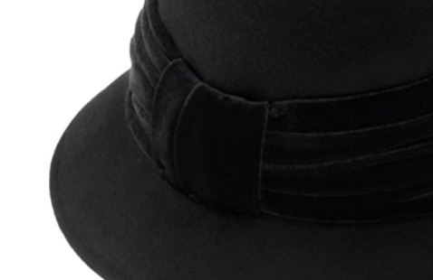 Dámský černý plstěný klobouček Cloche - Fiebig