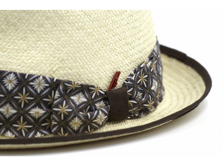Letní panamský klobouk Trilby - Marone
