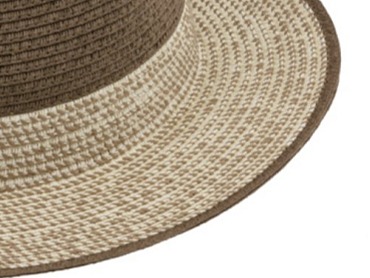 Letní dvoubarevný hnědý Fedora klobouk - Fiebig