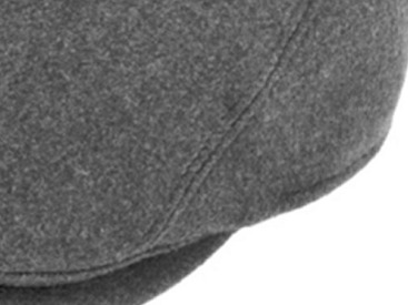 Pánská šedá zimní bekovka - Fiebig - ušní klapky