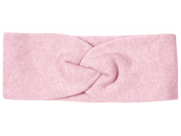 Dámská růžová kašmírová zimní čelenka - Fiebig