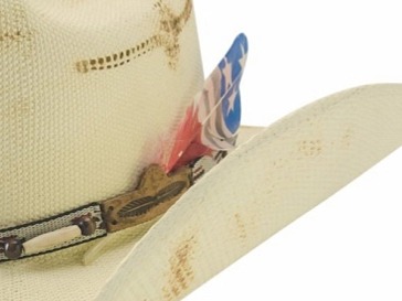 Westernový klobouk BANDERA – bangora s ozdobami