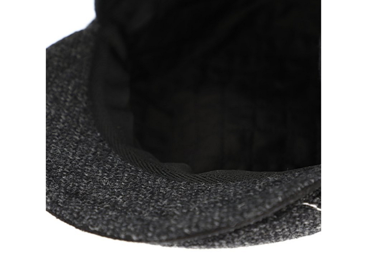 Pánská šedá zimní bekovka Fiebig s klapkami na uši