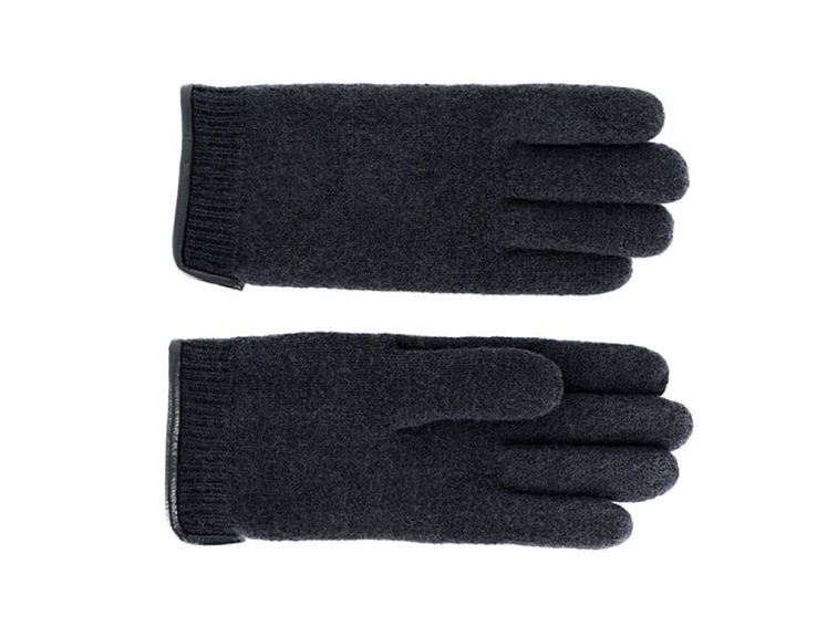 Panské modré pletené rukavice - Fiebig