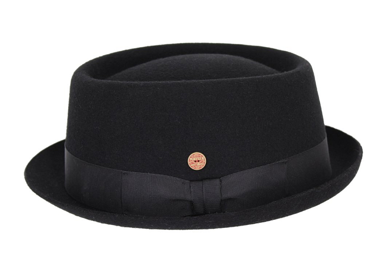 Plstěný klobouk porkpie - Mayser - černý klobouk Gareth