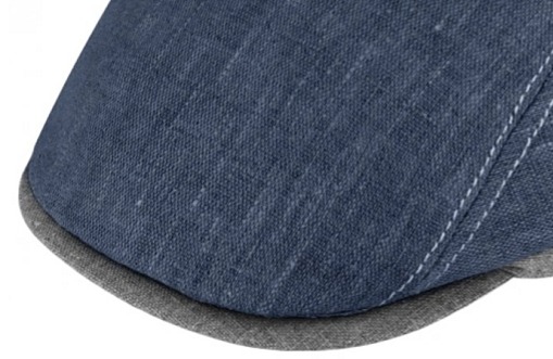 Pánská modrá letní lněná bekovka s UV faktorem 50 - Fiebig since 1903