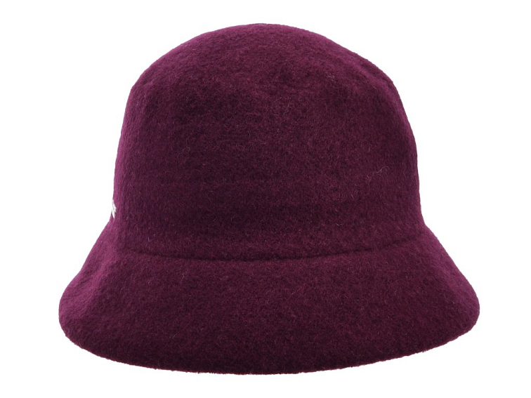 Bucket hat - zimní burgundy vlněný klobouček - Seeberger