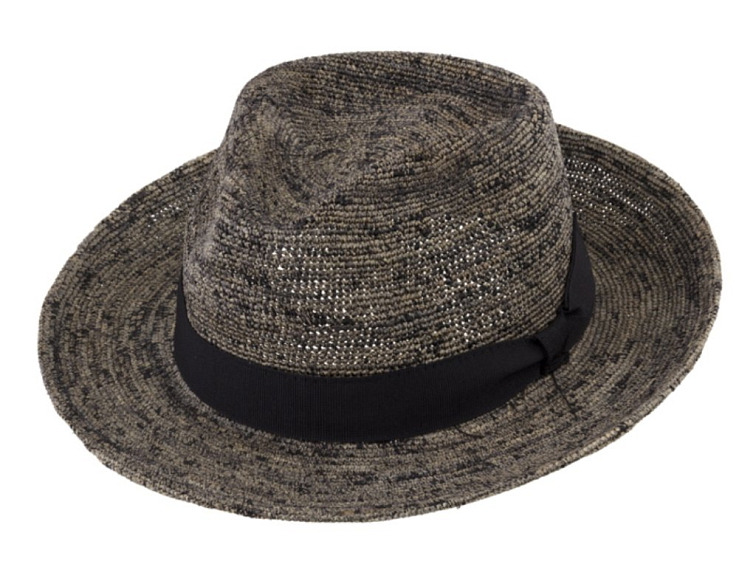 Fedora Raffia - slaměný taupe klobouk - Bestseller