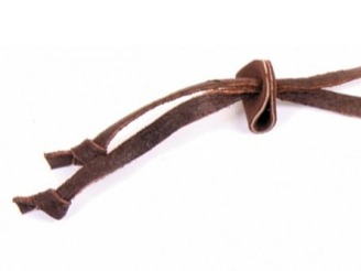 Šnůrka ke klobouku hnědá - CHINSTRAP