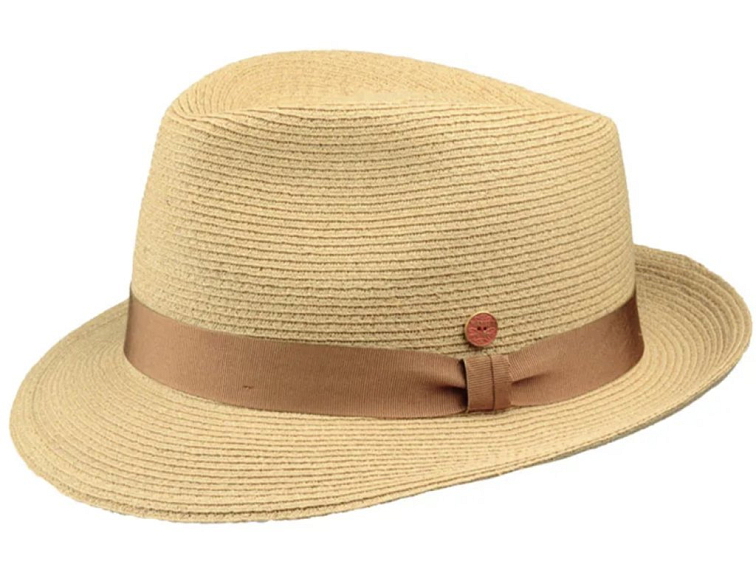 Béžový crushable (nemačkavý) letní klobouk Trilby - Mayser Maleo, UV faktor 80