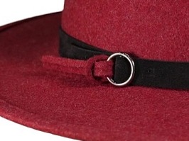 Dámský bordo nemačkavý fedora klobouk - Leo