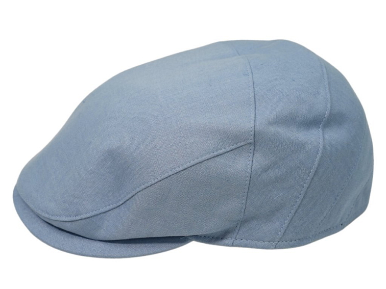 Pánská letní světle modrá lněná bekovka - Borsalino - Vincenzo