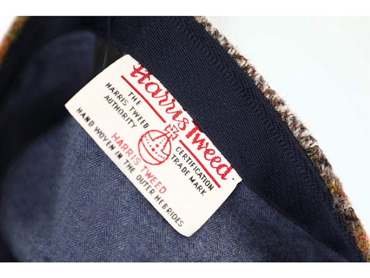 Bekovka Hatteras od Fiebig - Vlna / 8-Panel Cap Patchwork Harris Tweed Bakerboy