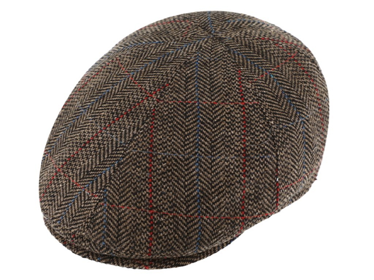 Pánská vlněná zimní hnědá bekovka - Fiebig