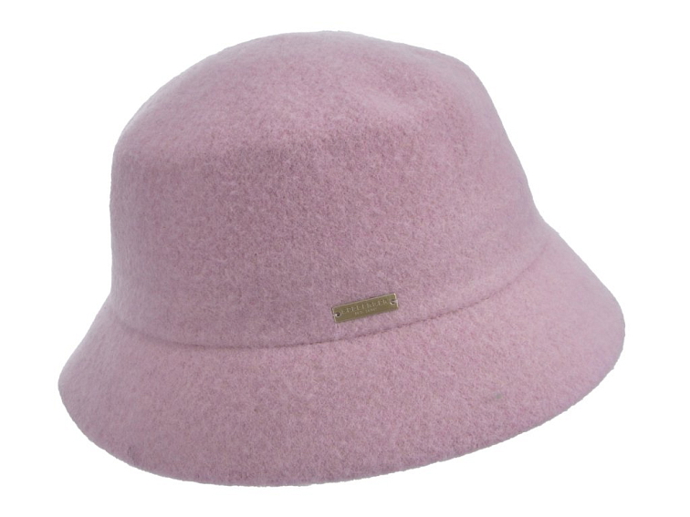 Bucket hat - zimní růžový vlněný klobouček - Seeberger