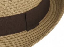 Nemačkavý béžový letní klobouk Trilby od Fiebig