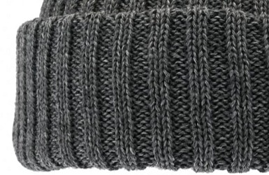 Šedá unisex čepice CTH Ericson - 100 % vlna - Nelson Wool Knit