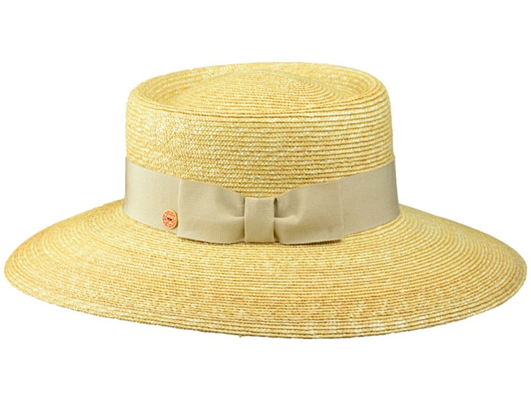 Slaměný klobouk - Pork-pie Jil s širší asymetrickou krempou - Mayser - UV faktor 80