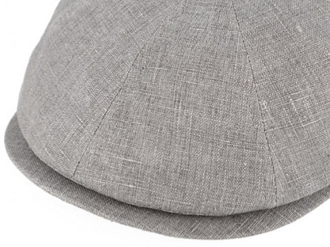 Lněná šedá bekovka 8-panel od Fiebig - Hatteras
