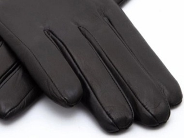 Dámské černé kožené rukavice vlněná podšívka - Carlsbad Hat