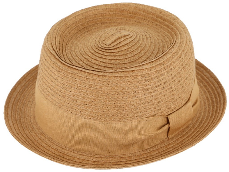 Béžový letní porkpie klobouk od Fiebig