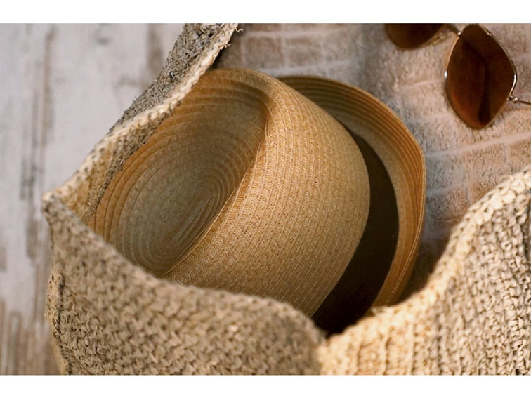 Béžový letní porkpie klobouk od Fiebig