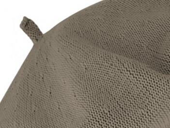 Bavlněný letní baret dámský - Flora - Teple šedá