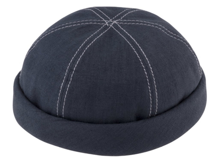 Lněná čepice - Docker tmavě modrá - 8821108