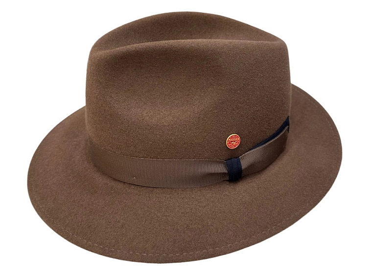 Luxusní hnědý klobouk Mayser - Felix (limitovaná kolekce)