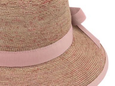 Dámský letní nemačkavý slaměný klobouk Cloche - Crochet Cloche Rose Melanž