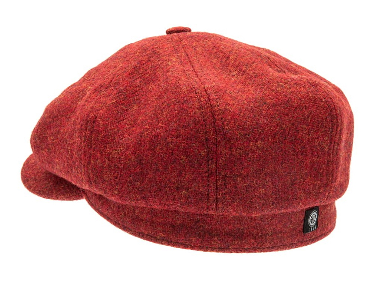 Vlněná bekovka 8-panel od CTH Ericson - Alan Moon Shetland Red - Peaky Blinders Original