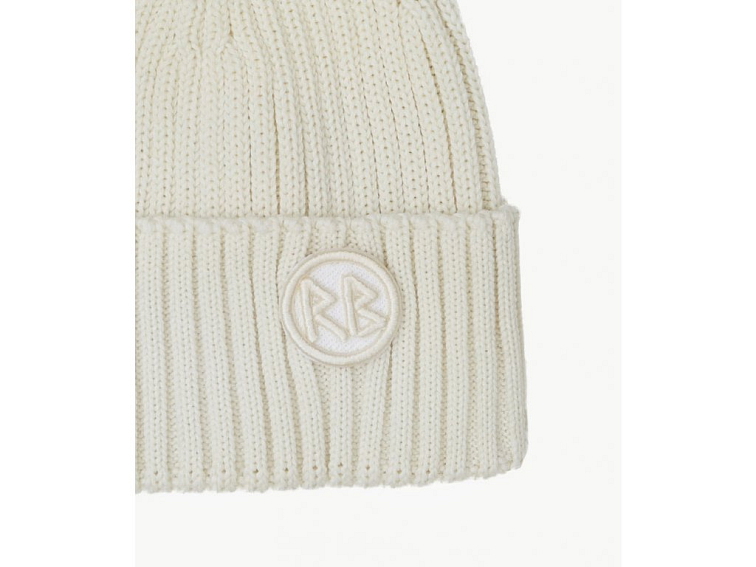 Vlněná béžová čepice Ruslan Baginskiy - Monogram-embellished Beanie