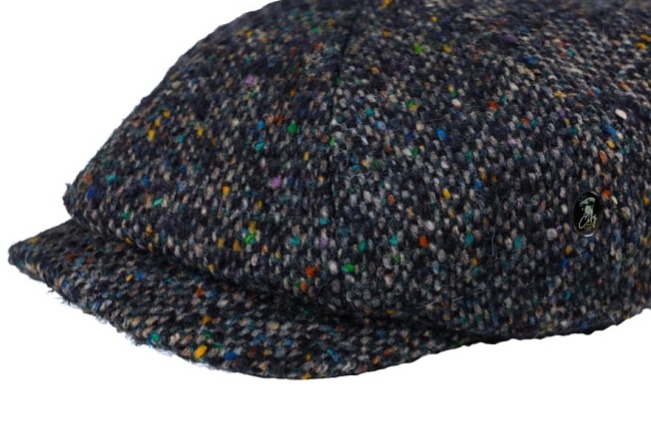 Zimní modrá bekovka Bakerboy od CitySport - Donegal Tweed 301