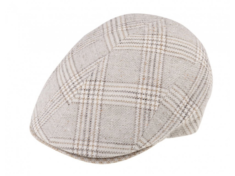 Pánská letní bekovka od Fiebig - len - béžová kostka