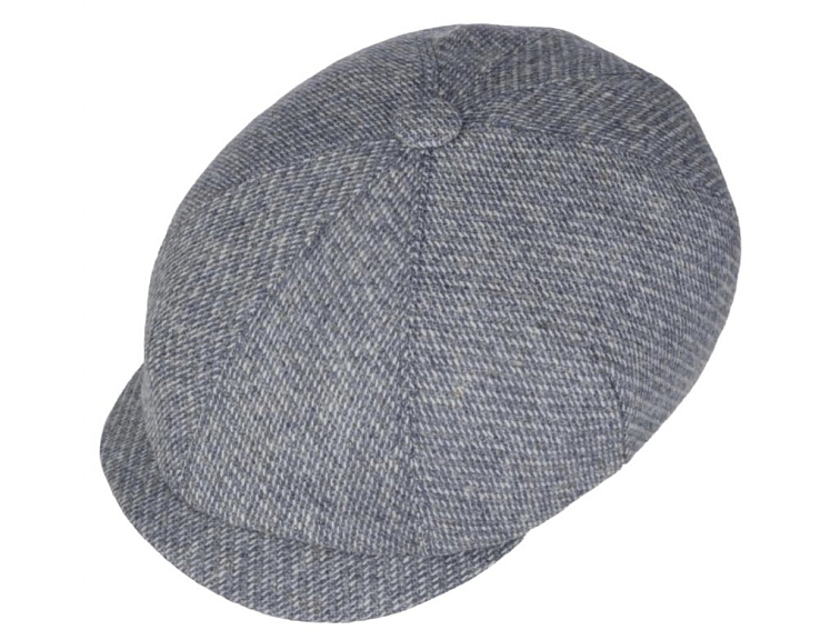 Pánská modrá zimní vlněná bekovka - Mayser Seven (merino)