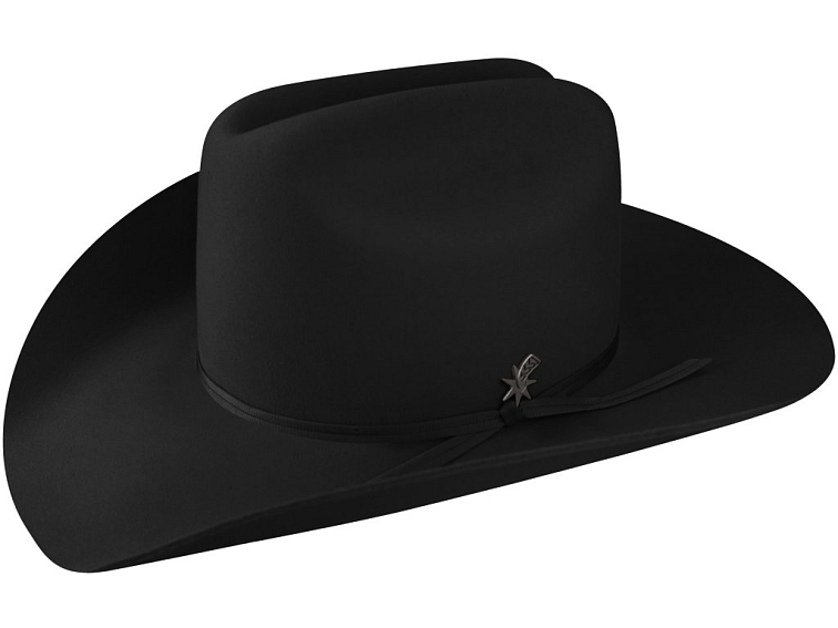 Stampede – černý tradiční americký westernový klobouk 2x