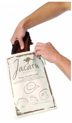 Hnědý kožený klobouk z klokaní kůže - Nomad Jacaru (skládací)