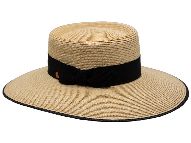 Slaměný klobouk - Pork-pie Jil s širší asymetrickou krempou - Mayser - UV faktor 80