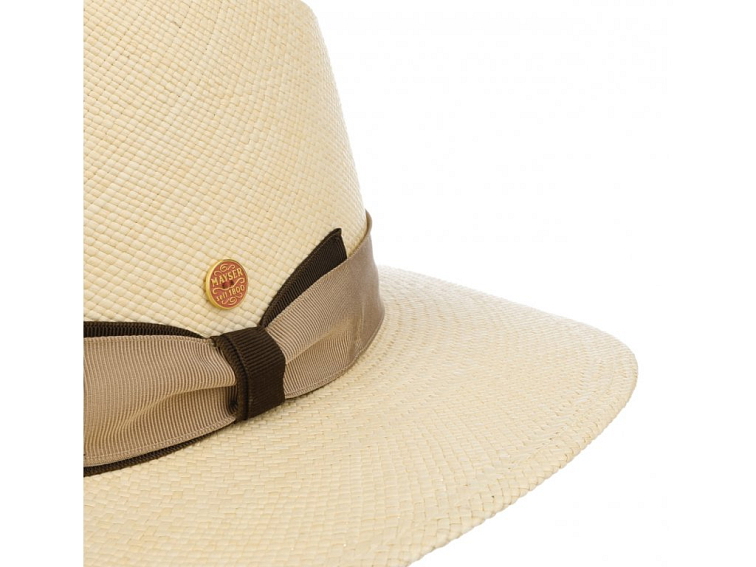 Luxusní panamský klobouk - klobouk Fedora - ručně pletený, UV faktor 80 - Ekvádorská panama - Mayser Nizza