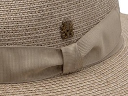 Luxusní nemačkavý béžový klobouk Fedora - ručně šitý, UV faktor 80 - Mayser Pepino