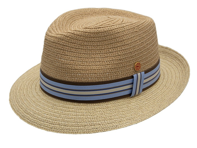 Béžový crushable (nemačkavý) letní klobouk Trilby - Mayser Maleo