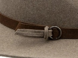 Dámský béžový nemačkavý fedora klobouk - Leo